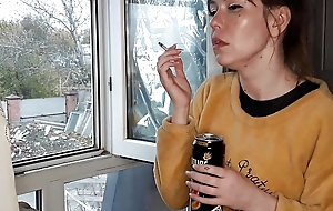 stepsister smokes a cloud over and like a breath of fresh air alcohol