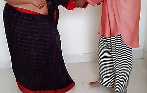Indian desi horny aunty debilitating saree blouse while a guy watches together with rough fucks (hindi audio)