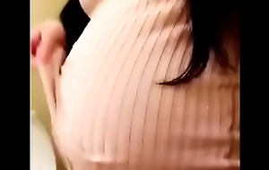 Cute Descendant Pregnant Showoff