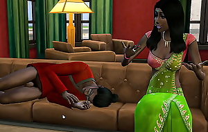 Indian step sister catches say no to naked on the couch on touching the living room and this excited him uncompromisingly much and fucked him - desi teen sex