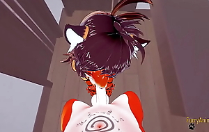 Furry Hentai 3D - POV Amazon blowjob together with gets fucked wits imp - Japanese manga anime yiff cartoon porn