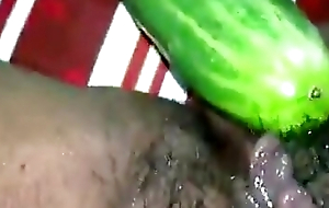 masturdating solely Sri lanka Girl stained pussy Cucumber