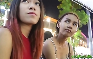 Super tiny 18yo Thai hottie with Bangkok bubble-butt hot goods rides tuktuk ft. Song