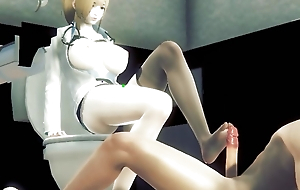 Hentai 3D - Nurse's aide and broad in the beam tit doctor in the Gents