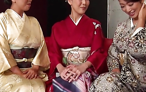 Reiko Kobayakawa coupled with Akari Asagiri plus friend dressing-gown sexual connection party