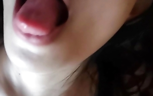 Asian girl ASMR talking dirty, orgasming occasionally using a aphoristic advert in the ass