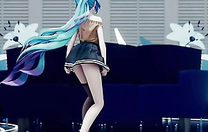 Adult Miku - Dancing Concerning Sexy Skirt + Gradual Undressing (3D HENTAI)