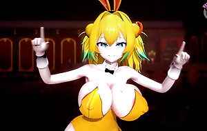 Erotic Yellow Bunny Girl Suit - Dancing (3D HENTAI)