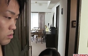 JAV Uncensored with english subtitle: Mom gives son blowjob before leaving