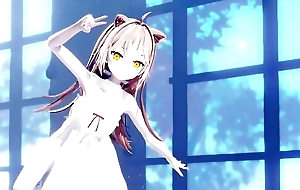 Cute Cat Girl Dancing In Vapid Dress (3D Hentai)