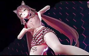 Hu Tao - Sexy Schoolgirl Uniform Winking (3D Hentai)