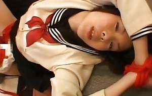 Japanese teen got tied up and fucked