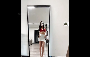 Sultry Chinese Goddess respecting Hairy Pussy Gets Naked and Teased around Front of the Mirror - a Must-see