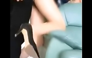 asian chinese girls gets fucked on sofa with regard to high heels very sexy hooves