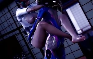 Overwatch D Va&Kiriko lesbian ass ID pussy by Monarchnsfw (animation with sound) 3D Hentai Porn SFM