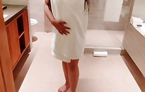 Sexy Indian Bhabhi with big boobs enjoying wide Bathtub wide 5 star motel and fingering say no to pussy