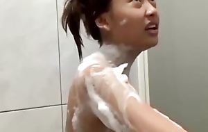 Asian latest Lisda bathing bared