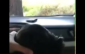 Hot Asian gf give blowjob in car
