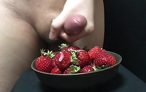 Cumshot on Strawberry