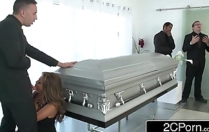 Busty Japanese Milf Akira Lane Has Public Sexual congress at the Funeral
