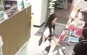 Girl Pissing in Mart plus Drinking Her Urine