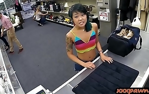 Skinny asian spoil nailed by pawn keeper convenient the pawnshop