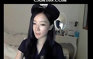 Korean girl with her polic custom on webcam more convenient cam169.com