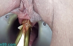 Extreme Peehole Play Fucking with Vibrator and Tortured pisshole with Screw