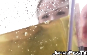 Nifty Japanese babes filmed peeing in closeup