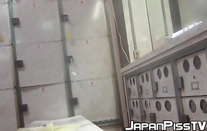 Cute Japanese ladies filmed pissing apropos voyeur cam