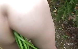 Elmer's Wife Anal fisting with German turnip 3