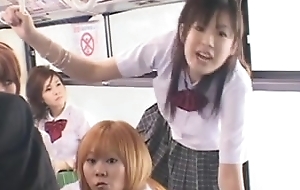 Schoolgirl Bus Orgy censorable