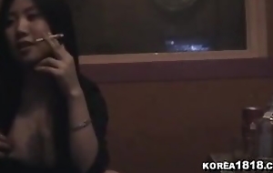 Sexy Korean karaoke interdiction girl