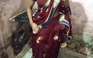 Indian girl relating to a saree has quick sex with devar
