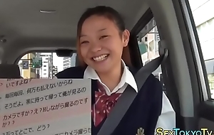 Japanese teen rides dick