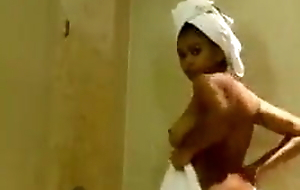Hot delhi girl taking bath in hotel shower