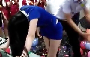Hot, tall & slim Chinese girl fucked in front of everyone