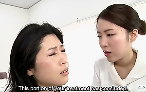 Japanese nurse face licking