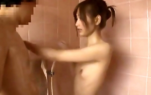 Schoolgirl Chika Eiro Gets Wet And Sucks Dick In The Shower