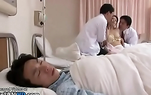 Japanese sweet nurse gets fucked in front of her patient
