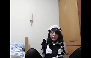 Japanese Shemale Maid's Anal Masturbation