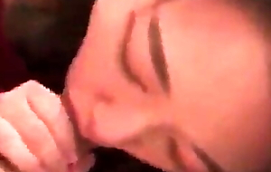 Horny Asian passionately licking sucking dick