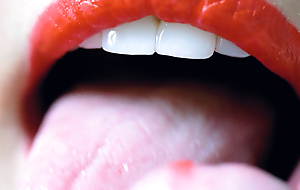 Close-Up RED Lipstick Blowjob