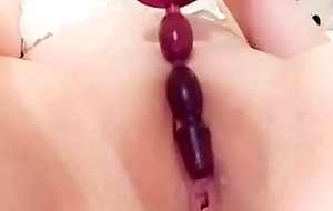 sliding anal beads procure my cute innie pussy