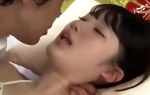 Hot Japanese nobble massage goes too on every side for innocent shy Asian teen girl.