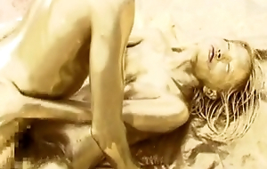 Japanese gold bodypaint sexual relations