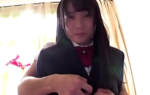 Young Japanese Schoolgirl Indulge up fingertips With Consolidated Tits Fucked - Aoi Kururugi